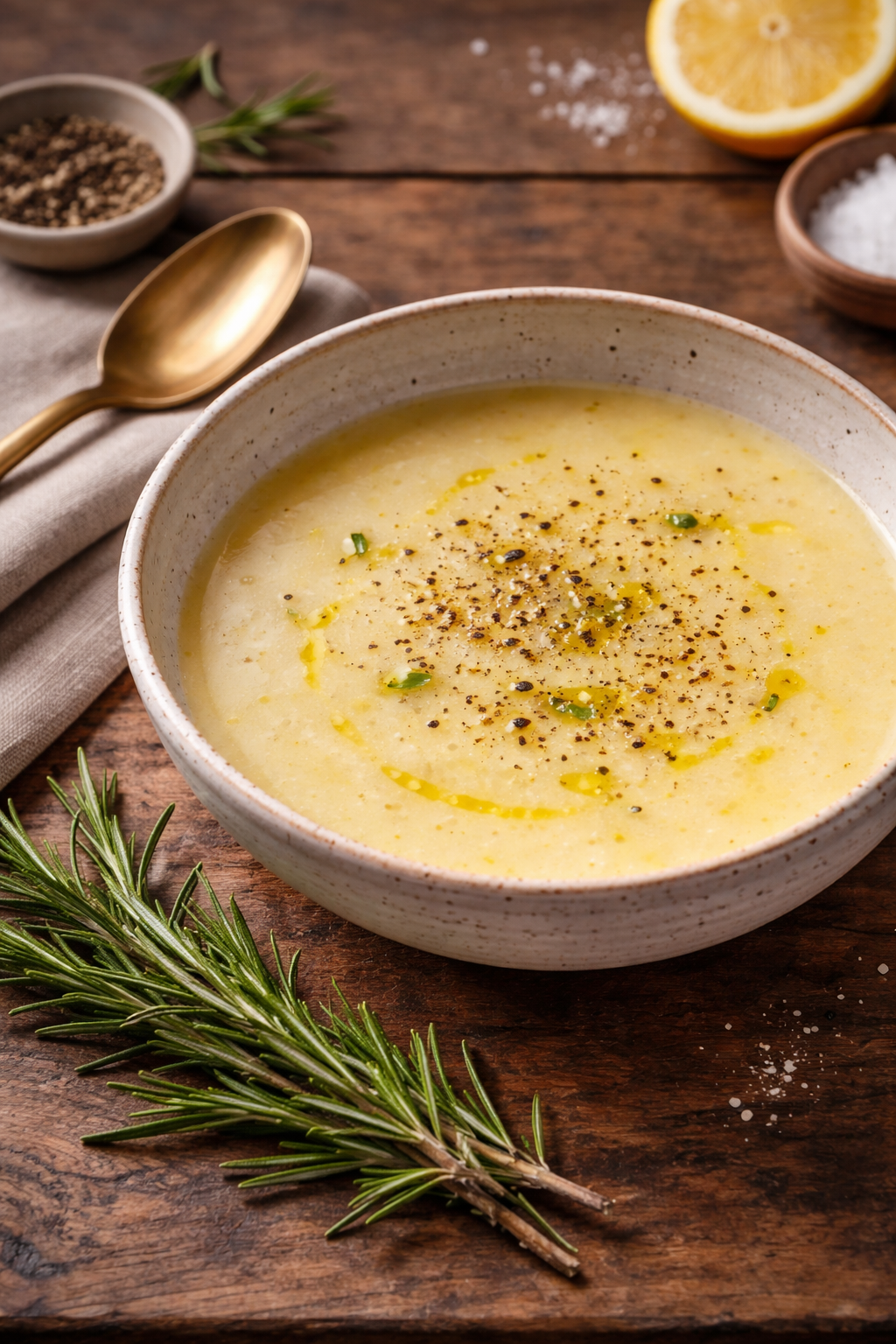 February: Rosemary Avgolemono Soup